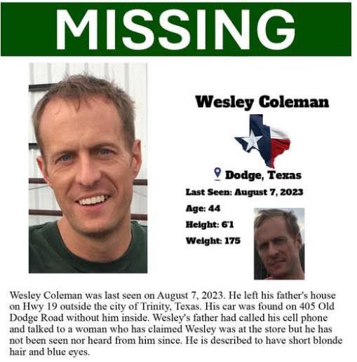 Trinity Man Missing