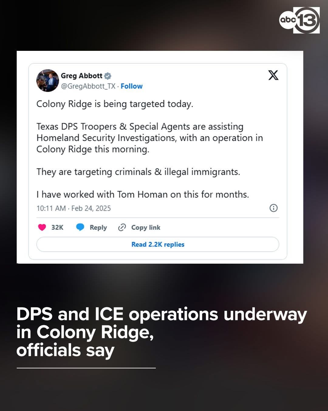 Ice Operations Underway in Colony Ridge