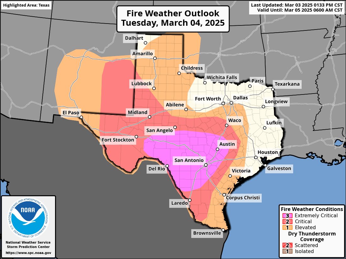 Wildfire Dangers Increasing Across Texas