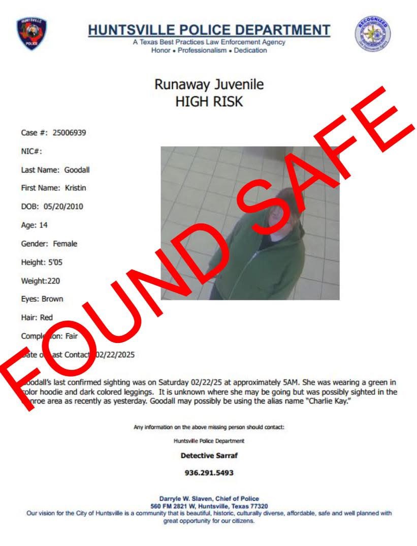 Missing Teen Found Safe