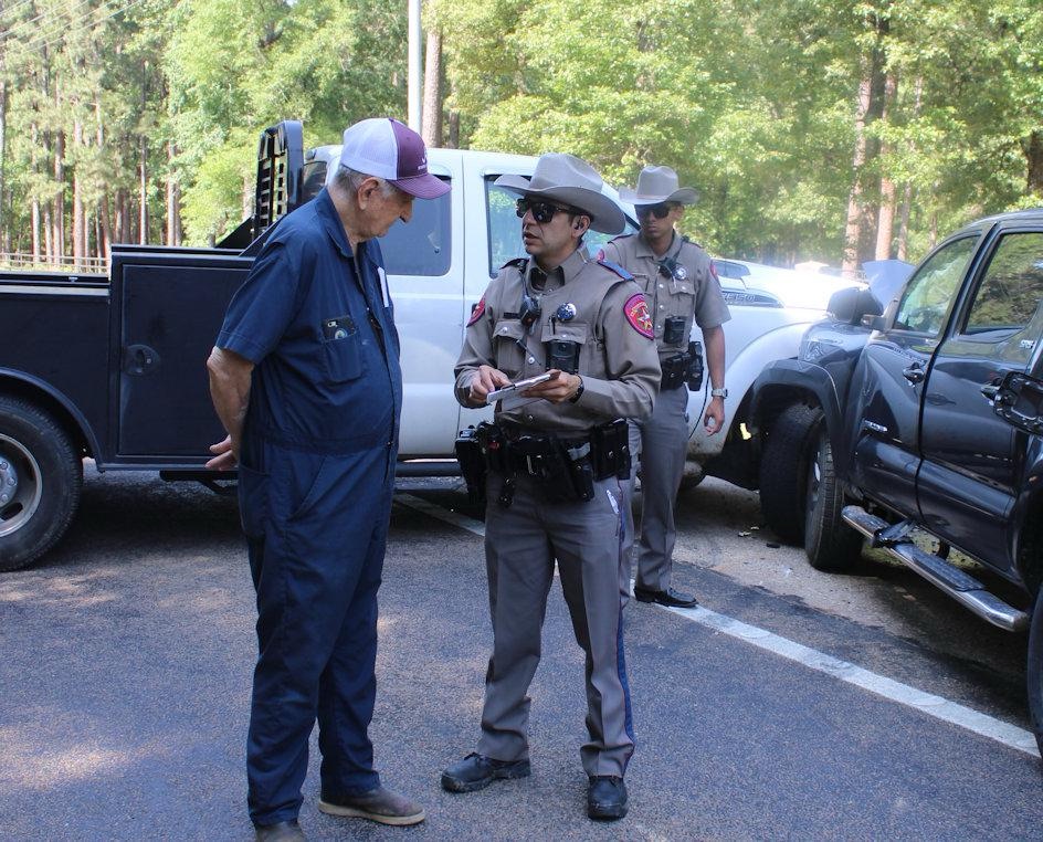 Two Pickups Collide on FM-350 North in Livingston